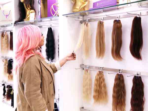 Hair extension cheap display