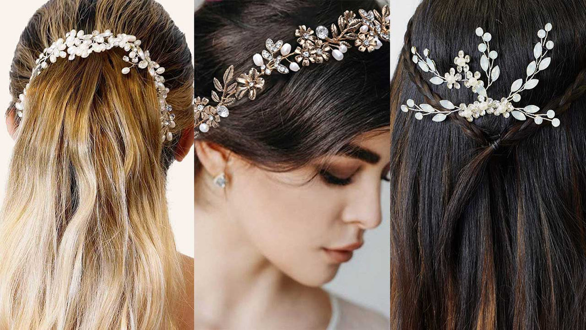 Red Rhinestone Hair Pins, Wedding Accessories, Bridal Hair Pieces