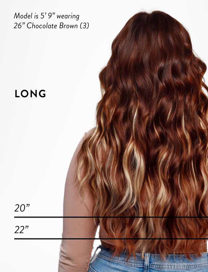 Model with Long Hair Extensions