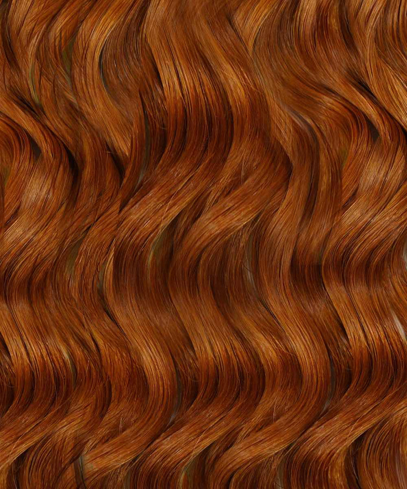 golden brown (6) curly tape in hair extensions by Perfect Locks#color_golden-brown-(6)