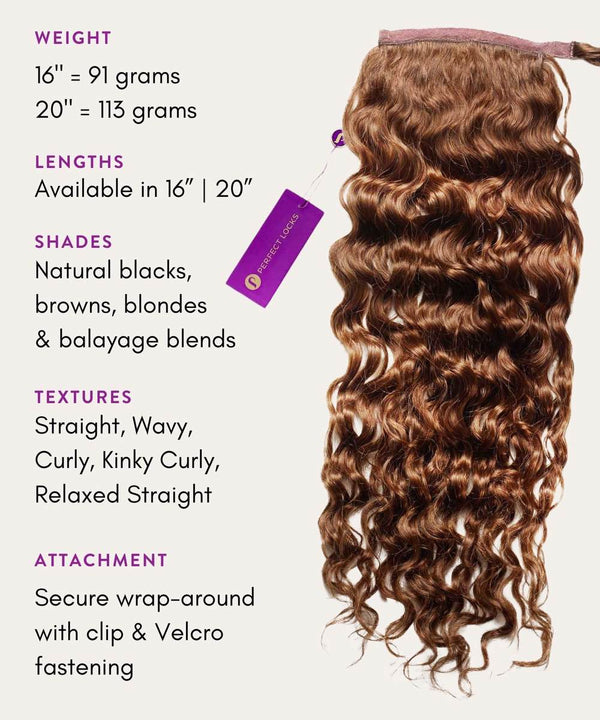 Curly Clip-In Ponytail Extensions