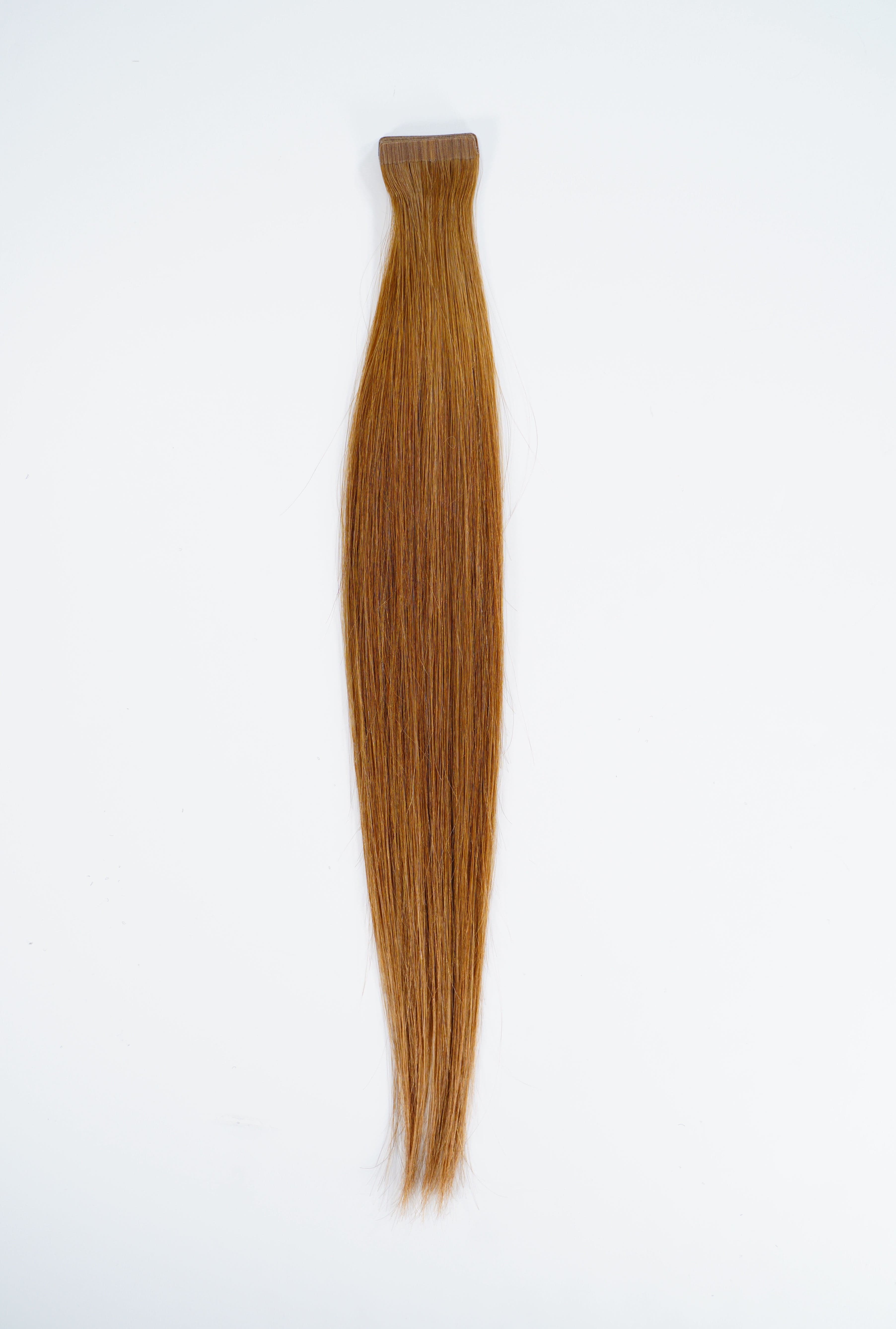 straight tape hair / 18 inches butterscotch brown clearance by perfect locks