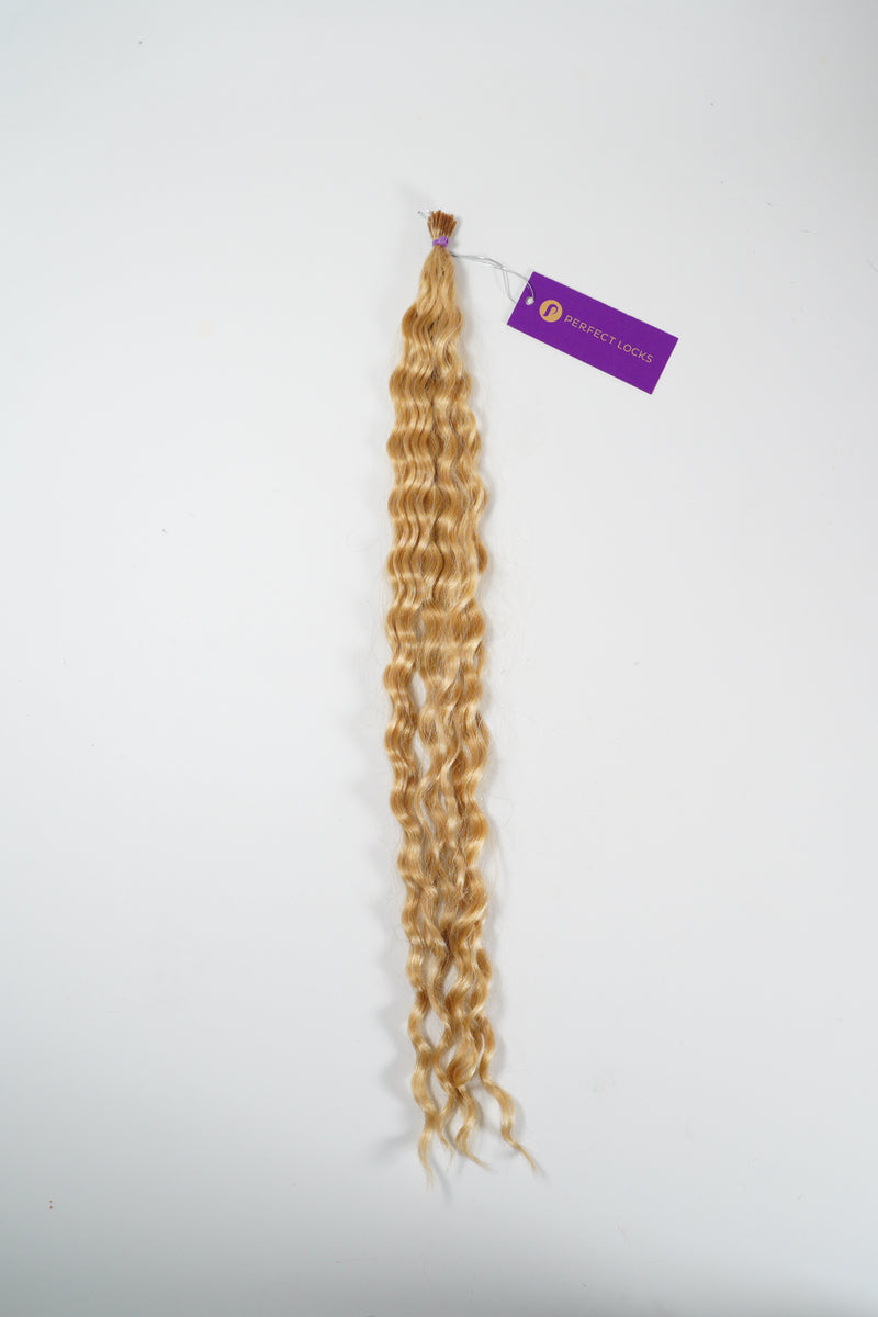 curly fusion i-tips/ golden blonde / 16" clearance by perfect locks