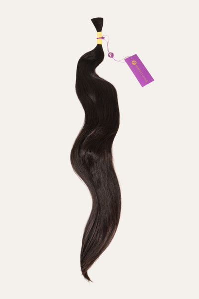 Straight Bulk Hair / Natural Black / 26" Single Drawn