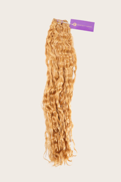 Curly Hand-Tied Rows / Golden Blonde / 24"