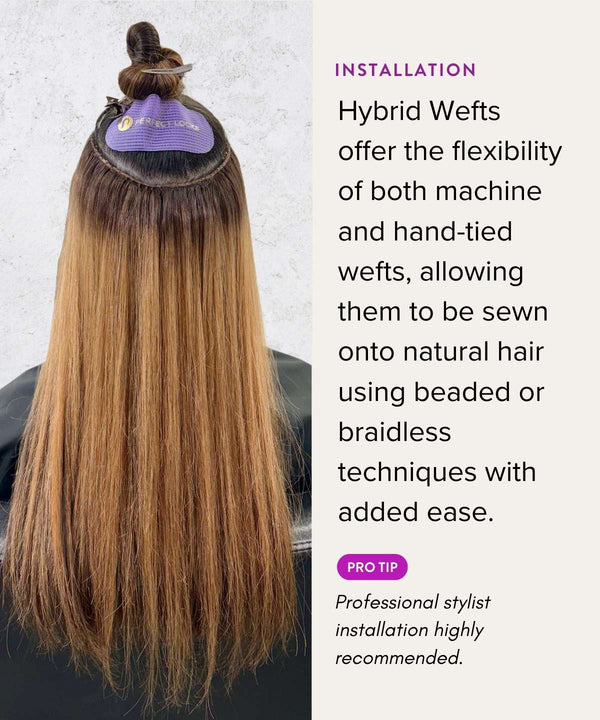 Straight Hybrid Weft Hair Extensions