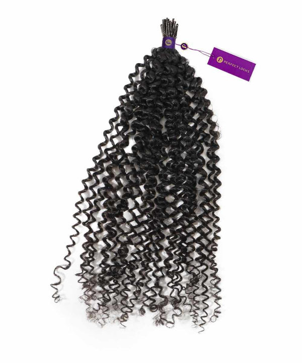 kinky curly fusion i-tip hair by perfect locks