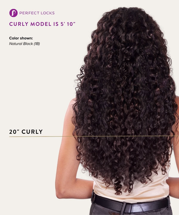 curly seamless clip-in hair extensions set by perfect locks