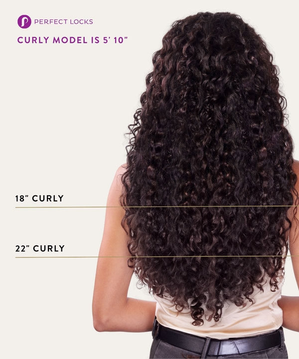 curly hybrid weft hair extensions by perfect locks