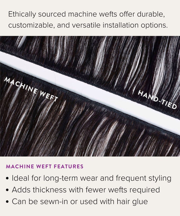 Machine Wefts Hand Tied Wefts