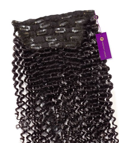 Tight Curly Lace Clip Ins Natural Black #color_natural-black-(1B)