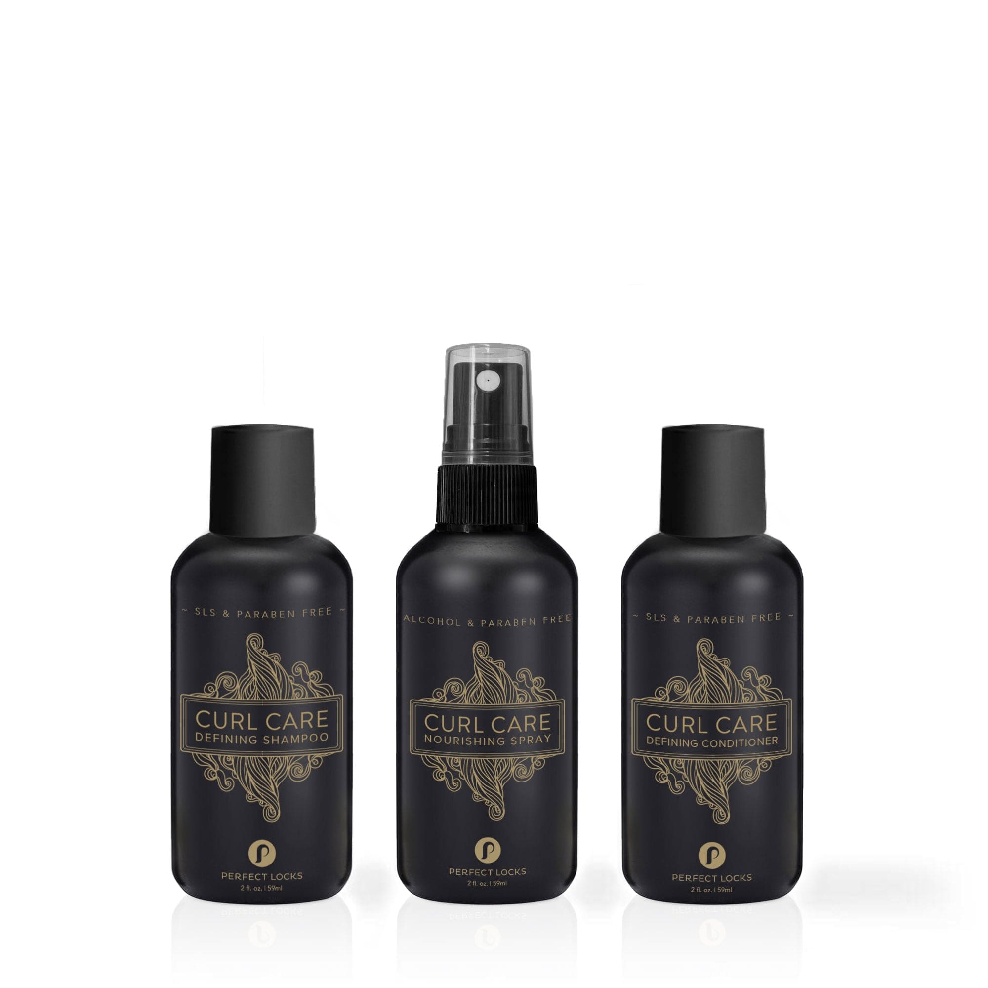 curly hair care travel set by perfect locks