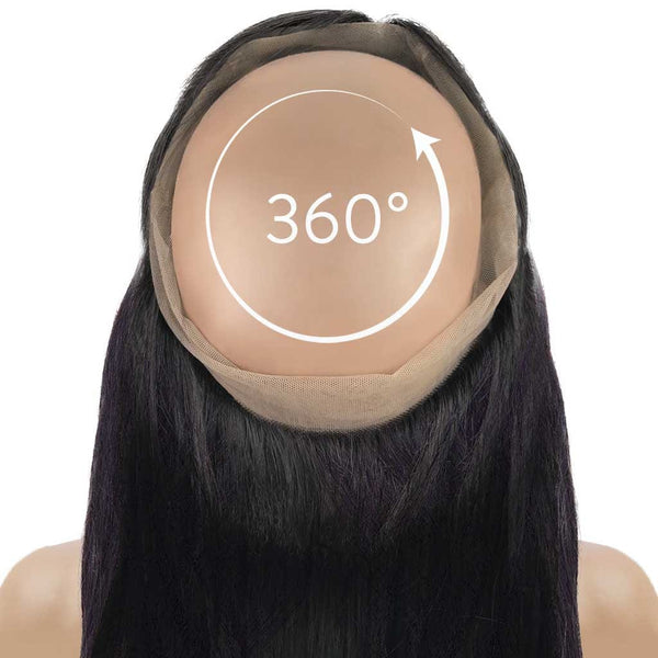 Straight 360 Lace Frontal Virgin Remy Hair Perfect Locks