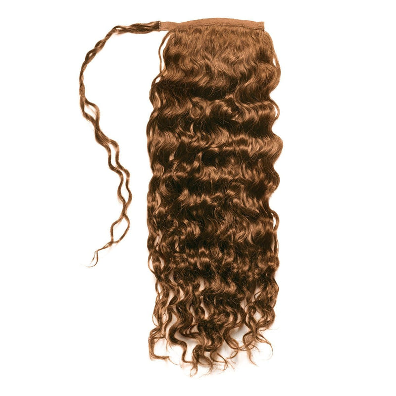 Curly Ponytail / #6 Golden Brown / 16"